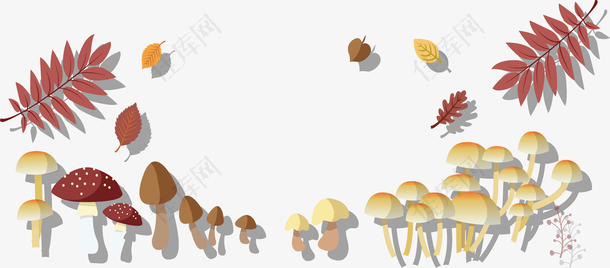 秋天成熟的蘑菇