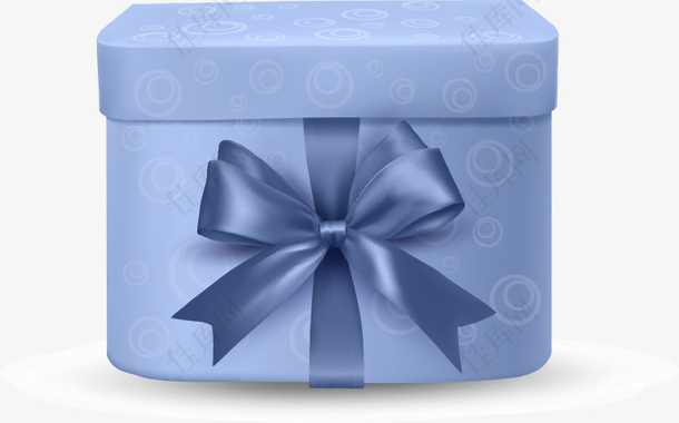 矢量青蓝色礼物包装盒
