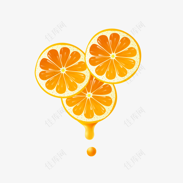 矢量橙子创意图案