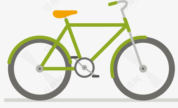 淡绿色脚踏时尚单车
