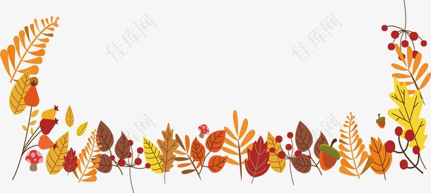 秋日落叶装饰框
