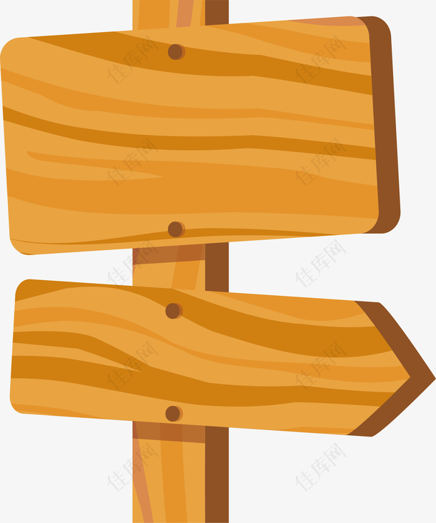 组合箭头木板告示牌