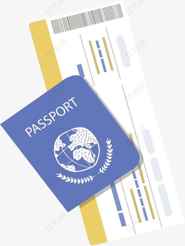 旅游出国护照机票