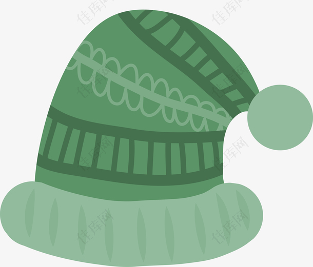 绿色毛线帽