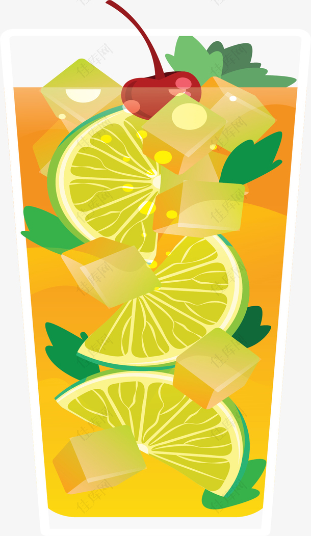夏天水果柠檬果汁