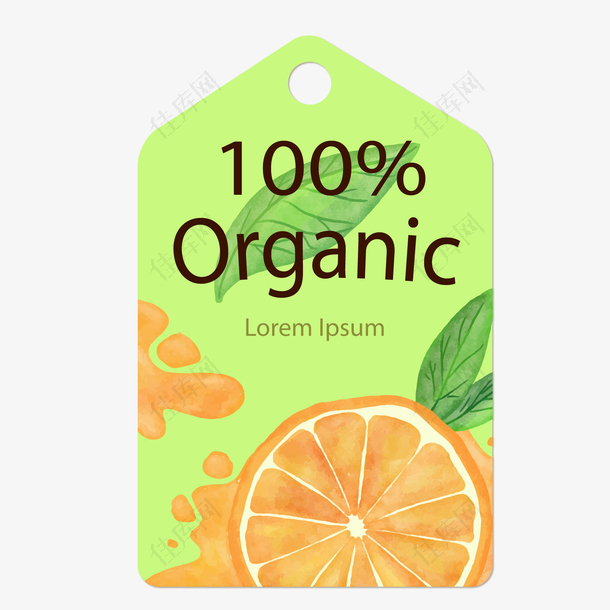 橙子果汁标签设计