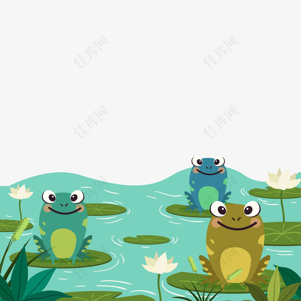 池塘青蛙PNG下载