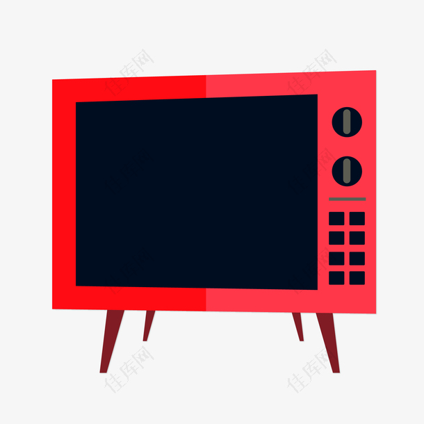 矢量图创意复古电视机