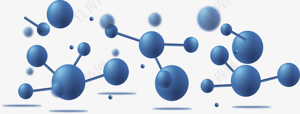 蓝色生物分子结构