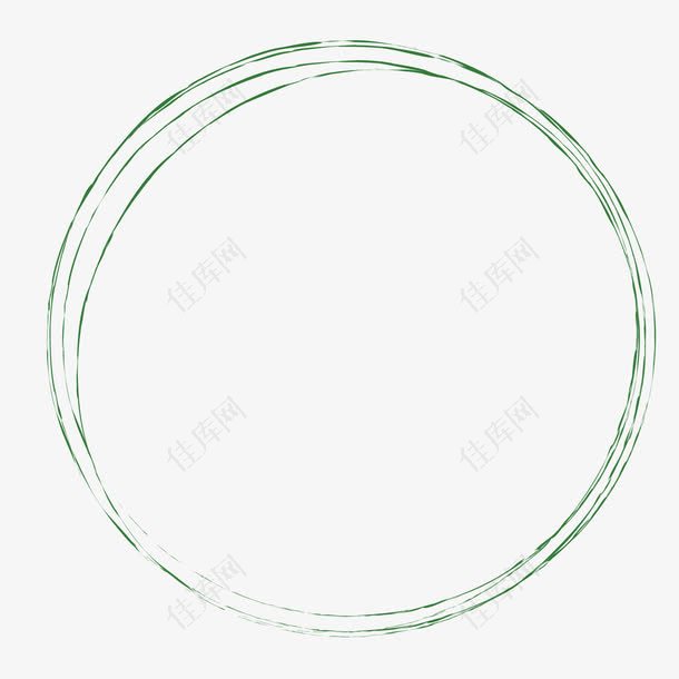 绿色圆形装饰环