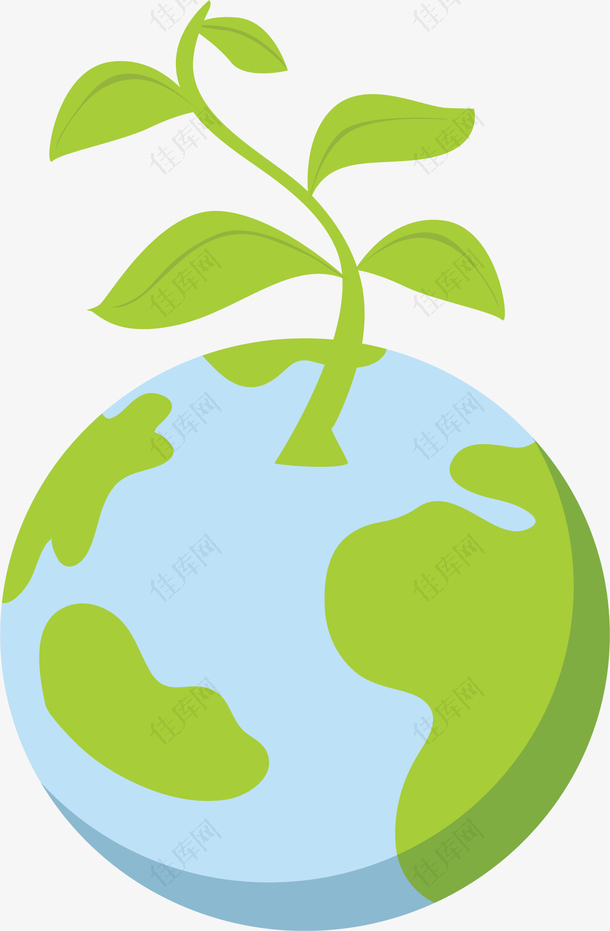 绿色地球上的幼苗