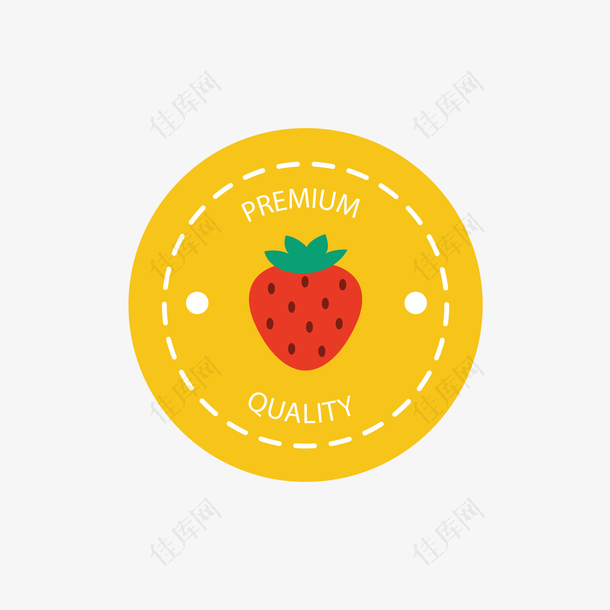 黄色草莓标签