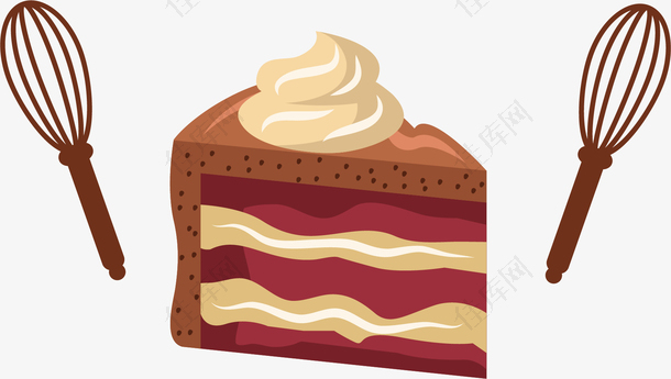 奶油蛋糕矢量图