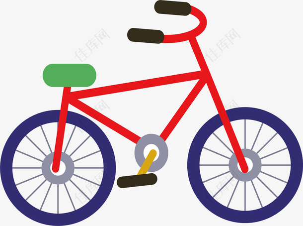 手绘自行车矢量图