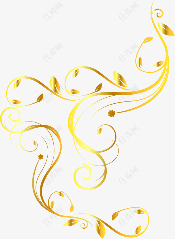金色欧式花纹