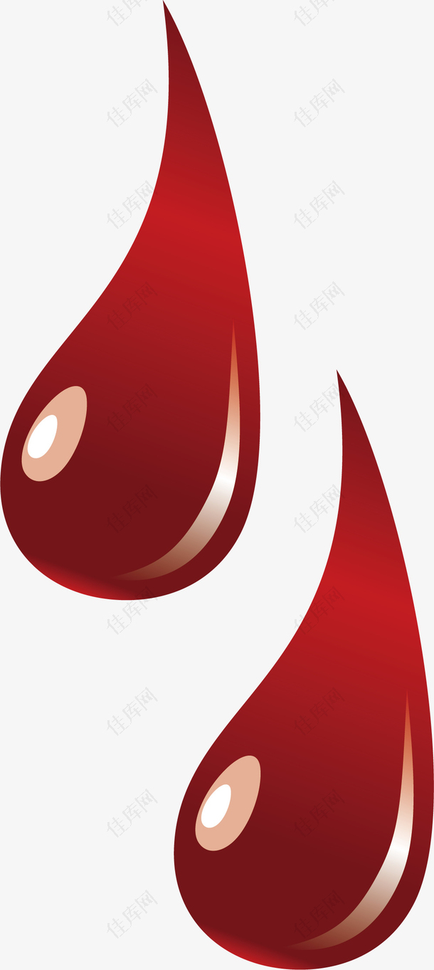 红色的医药血滴卡通