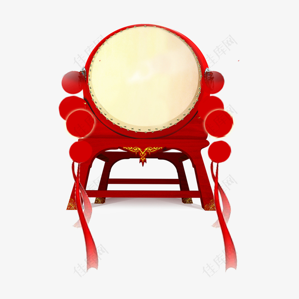 中秋节中秋节红色灯笼鼓装饰免下
