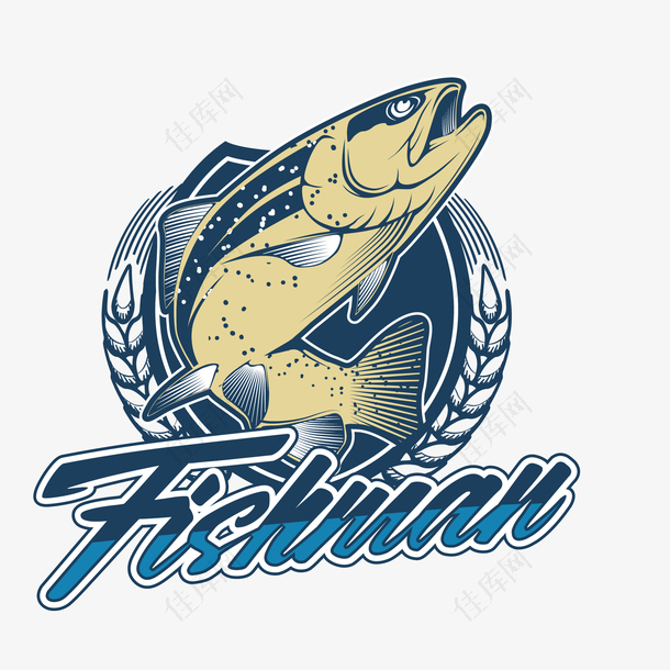 海鲜食物鱼类标签
