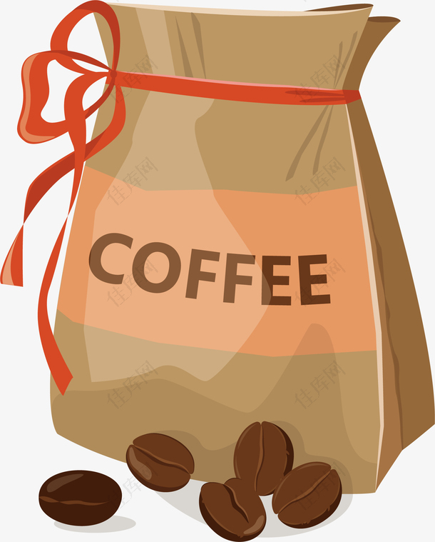 咖啡袋子矢量图