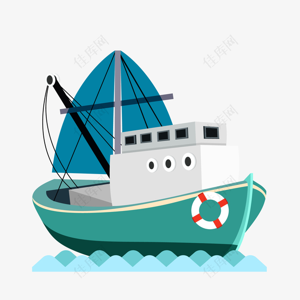 卡通轮船PNG下载