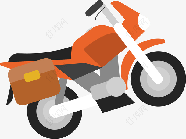 彩色摩托车旅游旅行设计素材