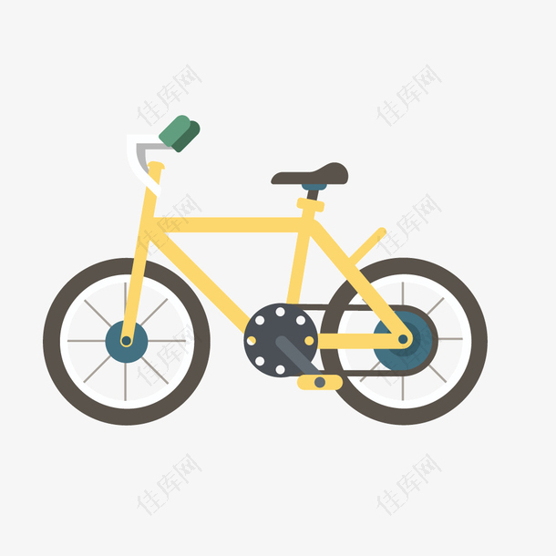 黄色儿童自行车