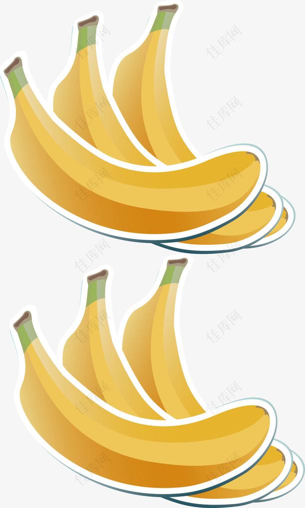 香蕉矢量标签
