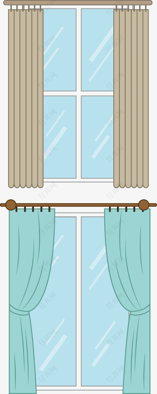 现代窗户窗帘