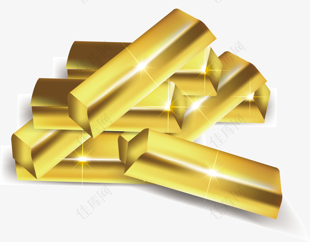 矢量一堆金条金砖素材