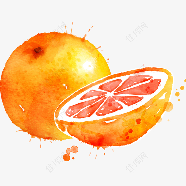 手绘彩绘水果设计