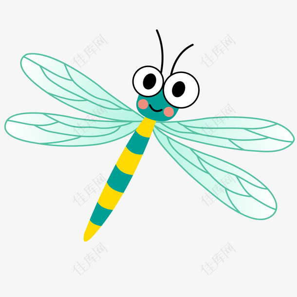 卡通蜻蜓昆虫设计