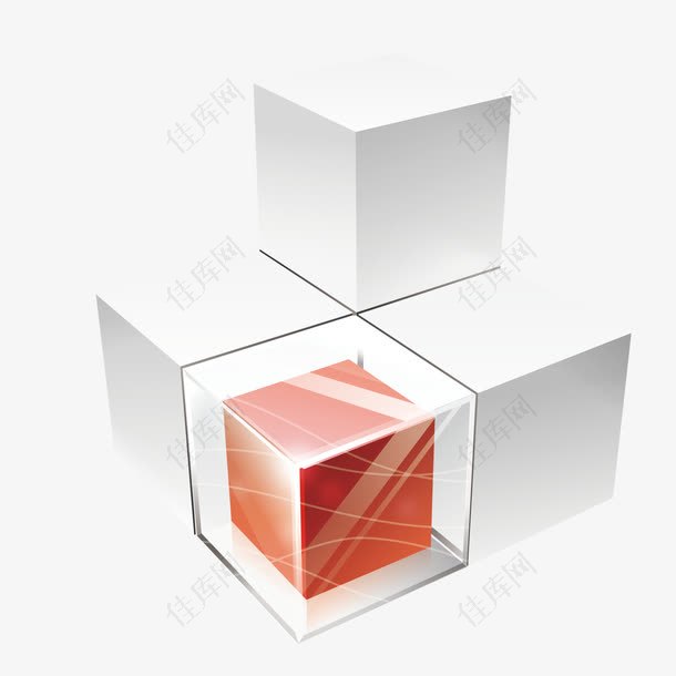 立体彩色方块矢量素材
