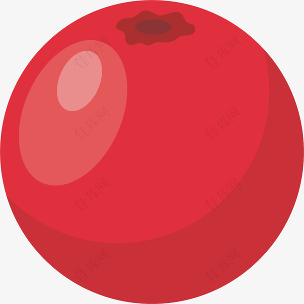 反光红色圆形立体蔓越莓