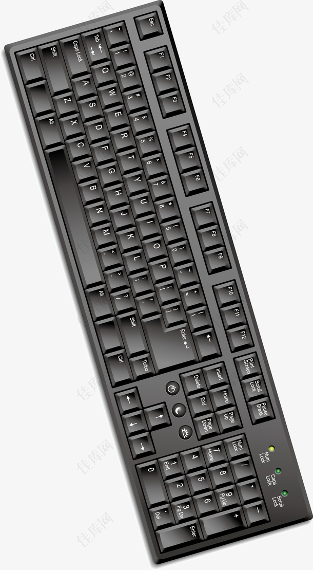 键盘装饰设计矢量