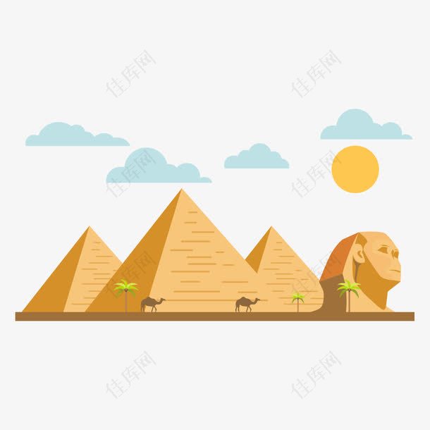 金字塔插画