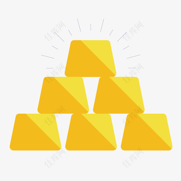 黄色三角形金条