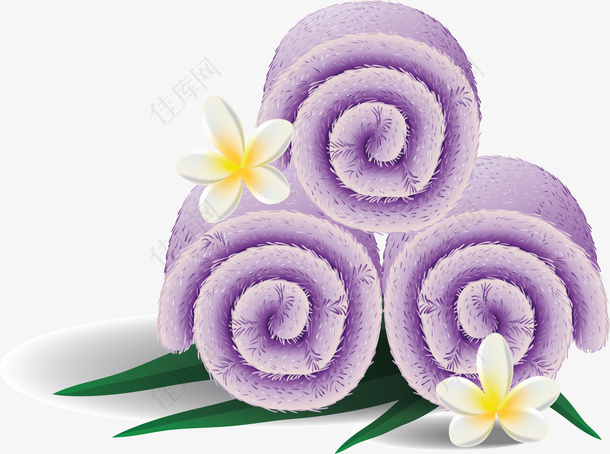 美容院紫色的毛巾