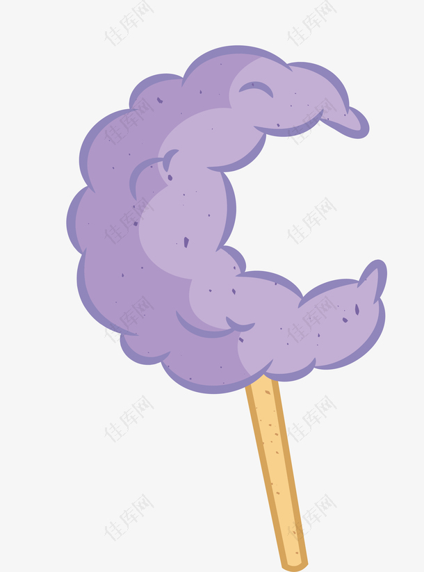 紫色月亮棉花糖