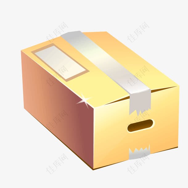 黄色质感纸箱包装箱子