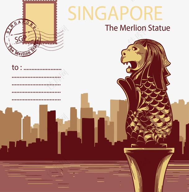 新加坡旅游明信片