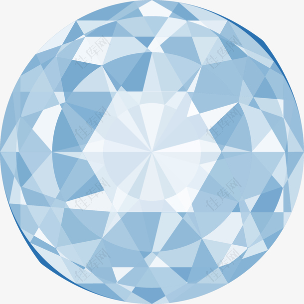 圆形透明珠宝钻石素材