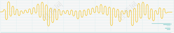 黄色音频声波电流线条元素素材