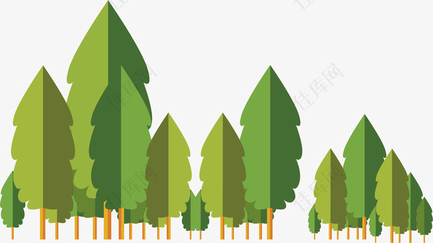 矢量图创意树木森林