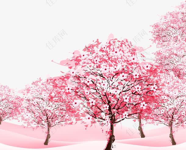 粉色樱花节活动海报