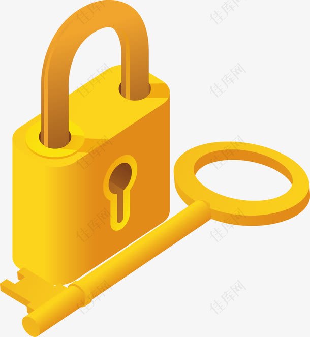 金属制品锁和钥匙