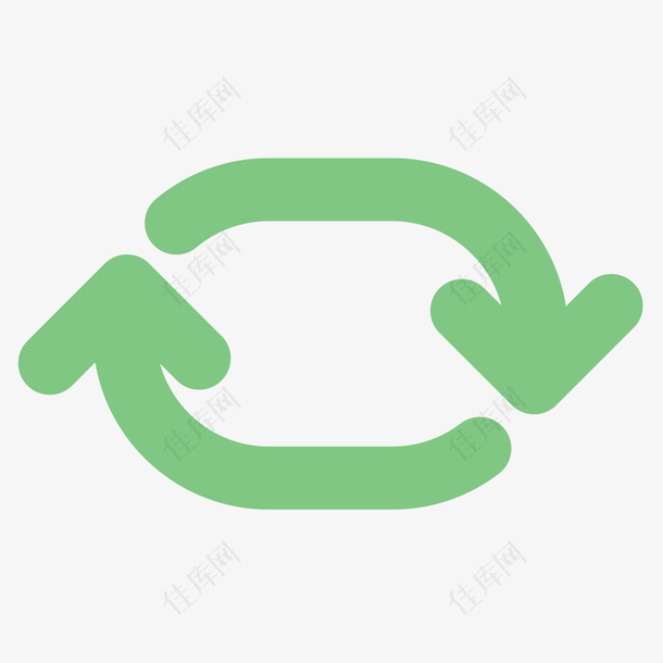 绿色循环箭头矢量素材