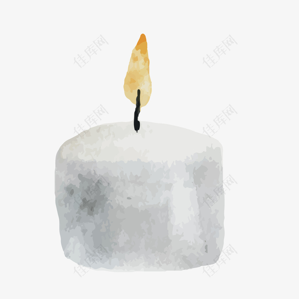灰色蜡烛