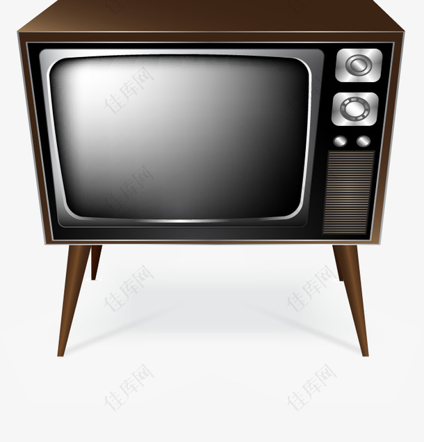 矢量复古电视机