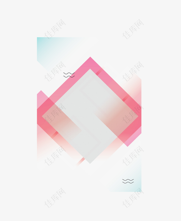 艺术感菱形粉色边框