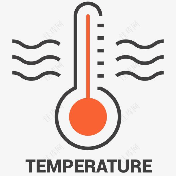 温度测量卡通插画